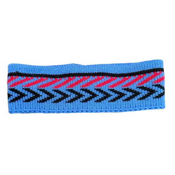 Vintage Eddie Bauer Red Black Blue 100% Wool Headband Ear Warmer One Size - Picture 4 of 7